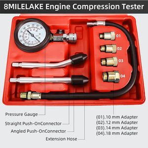 <span class=keywords><strong>Testeur</strong></span> <span class=keywords><strong>de</strong></span> <span class=keywords><strong>Compression</strong></span> <span class=keywords><strong>Moteur</strong></span> 8 Pièces, Kit Manomètre Pression Cylindre 0-300 Psi - Product Image 3