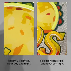 Taco neon LED indoor hanging ambient wall decoration light fast food shop <b>sign</b> entrance indicator light luminous <b>sign</b> custom - Product Image 3