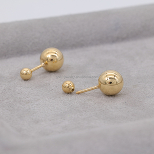 Orecchino in oro massiccio 18K due stili di un pezzo di lusso senza sforzo per il giorno e la notte, dal lavoro al Fine settimana <span class=keywords><strong>orecchini</strong></span> di alta gioielleria - Product Image 4