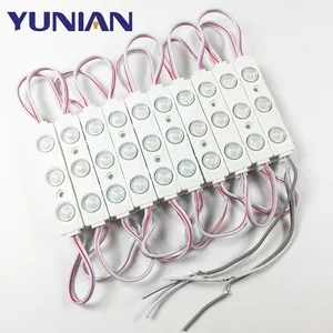 NEW 2835 3LED injection led module 12V with lens Waterproof IP65 160 degree 1.5W white LED sign shop banner brighter