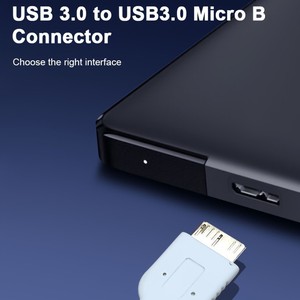 Cable de datos USB 3.0 AM a Micro blanco para conexión de disco duro externo - Product Image 4