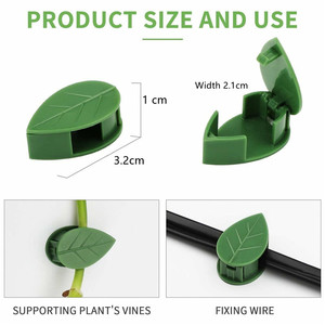 10 PCS Accessoires de jardin pour plantes, clips muraux en plastique en forme de feuille pour plantes grimpantes - Product Image 3
