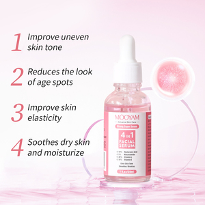 4 में <span class=keywords><strong>1</strong></span> शाकाहारी चेहरे को सफेद करने वाले एंटी-एज सीरम विटामिन सी नाइनाइमाइड विटामिन ई ग्लिसरीन 30 मिली त्वचा देखभाल सफेद विरोधी झुर्रियों - Product Image 4