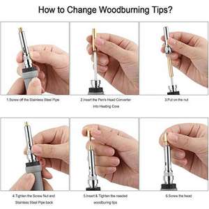 <span class=keywords><strong>Fer</strong></span> à <span class=keywords><strong>souder</strong></span> à température réglable 60W avec embouts remplaçables, chauffage rapide pour la réparation électronique et les projets de soudage DIY - Product Image 3