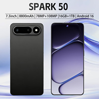 Smartphone Android 16 Spark 50, 16+1 To de stockage, batterie 8800 mAh, déverrouillage facial, idéal pour le gaming, les selfies, les voyages d'affaires et les activités quotidiennes
