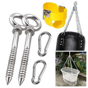 Eda M8 Spring Hook Set 304 Stainless Steel <b>Hammock</b> Hanging Hardware Outdoor Furniture Suspension Kit - Product Image 5