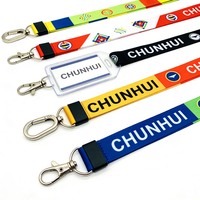 CH Wholesale Sublimation Printing Polyester Lanyards With Logo Custom Certification Keychain OEM ODM ECO Promotion Event Gifts
