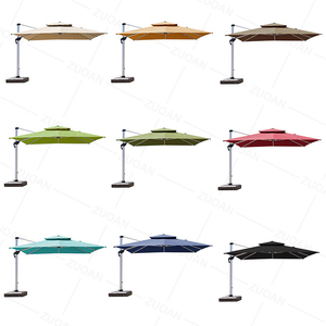 Sombrilla de Jardín Grande de Doble Toldo Impermeable de 11 pies, Sombrilla de Playa de Aluminio con Brazo Extensible, Sombrillas de <span class=keywords><strong>Patio</strong></span>, Gran Venta 2024 - Product Image 6