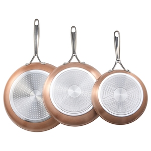 Wholesale Overseas Stock Free Shipping 3 Piece Frying <b>Pan</b> Aluminum <b>Skillet</b> Set 8 10 12 in Handle Pre-Seasoned - Product Image 5