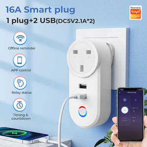 Reino Unido enchufe 16A adaptador de salida ABS USB enchufe voz Smart Life App Control Google Home Yandex Alice Tuya Wifi inteligente eléctrico - Product Image 2