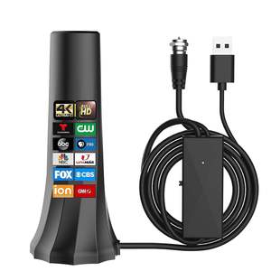 <span class=keywords><strong>Antenne</strong></span> <span class=keywords><strong>TV</strong></span> intérieure intelligente numérique DVB-T HD avec câble en plastique de 5m Gain 25DB 75 Signal fort Support mural UHF/VHF - Product Image 1