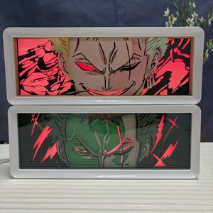 Boîte à lumière Roronoa <span class=keywords><strong>Zoro</strong></span> de 26 cm avec cadre en bois ABS, rétroéclairage RGB, piles 3AA, connexion USB-C, jouets d'anime japonais - Product Image 2