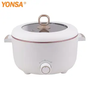 2022 Newest Stainless Steel PP Electric Cooker Switch Control 3L Hot Pot Electric Cooking Pot