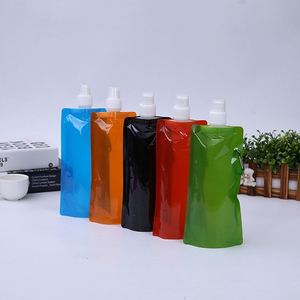 Sac à eau souple pliable de 500 ml, couleur unie, autoportant, avec bec verseur, imprimable et portable - Product Image 3