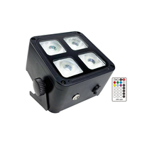 Projecteur PAR à batterie 4*15W LED étanche RGBWAUV 6-en-1 avec télécommande, contrôle par téléphone, contrôle Wi-Fi, DMX 512, pour extérieur