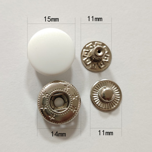 Bền nylon cap Snap Nút rắn màu 15mm + 831 # mạ mùa xuân Snap Nút - Product Image 2