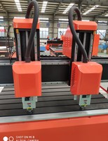 Deux têtes atc tête verticale tête rauter cnc routeur machine atc sculpture sur bois