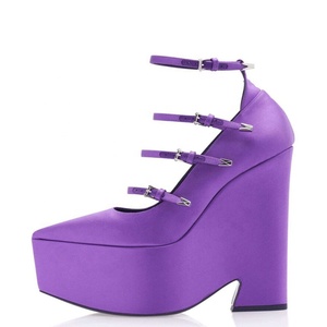 Zapatos de Mujer Mary Jane Nuevos, Tacones de Plataforma Súper Altos, Sandalias Sexys con Punta en Pico, Zapatos de Tacón con Hebilla para Fiesta - Product Image 1