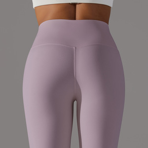 Señoras Poliéster Nylon Compresión 4 Way Elástico Caliente Mujeres Sexy Pantalones de yoga con bolsillos en Ajuste apretado - Product Image 3