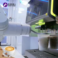 Robot Barista Robotic à 6 Axes 2026 pour Café, Machine à Glaçons, Boissons, Thé et Expresso, Kiosque Extérieur Autonome 24h/24 pour Parc