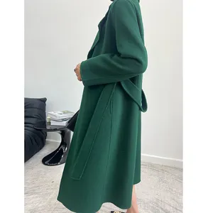 معطف صوف أسترالي بأربعة ألوان، معطف صوف كسول للنساء، تصميم طويل فضفاض
