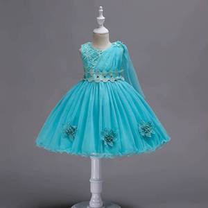 Bebek Günlük Giyim Çocuk Giyim Kız Çiçekli Parti Küçük Prenses Tütü Yazlık Elbise Ön Yaka - Product Image 3