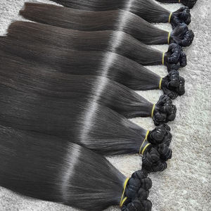 Extensions de cheveux humains vierges cambodgiens bruts non transformés 100% Machine à aligner les cuticules Double trame cheveux tissage os droit - Product Image 3