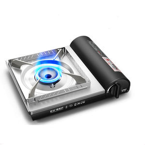 Réchaud à gaz portable Yongkang 21,3x21,3x2,5cm, en métal, pliable, avec anneau coupe-vent, pour le camping en plein air - Product Image 2