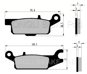8 Piezas de Pastillas de Freno Planas para ATV UTV, Sin Asbesto, Semi-Metálicas, para YAMAHA <span class=keywords><strong>Grizzly</strong></span> <span class=keywords><strong>700</strong></span> YFM700 2007-2019 YONGLI, Larga Duración, Nuevas - Product Image 6