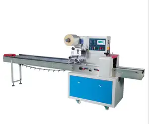 Automatic Horizontal Pillow Type Flow Food Packing Face Mask Biscuit Cookie Bread Automatic Flow wrapping packing machine