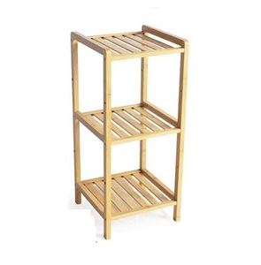4-Tier Bamboo Lacquer Finish Free-Standing Shelving <strong>Storage</strong> <strong>Unit</strong> <strong>for</strong> <strong>Kitchen</strong> Bathroom Living Room-Eco-Friendly Durable Shelves - Product Image 4