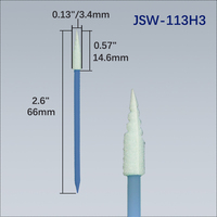 JUJIE Fabricant 113H43 Tampon en mousse jetable à tête spirale, sans peluches, à pointe fine, pour nettoyage industriel et salles blanches