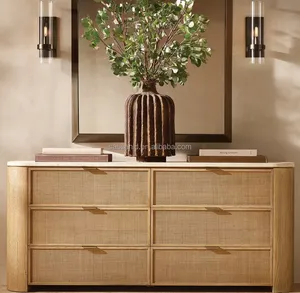 <span class=keywords><strong>Commode</strong></span> à <span class=keywords><strong>6</strong></span> <span class=keywords><strong>tiroirs</strong></span> en chêne blanc américain moderne Sassanid, nouvelle arrivée - Product Image 5