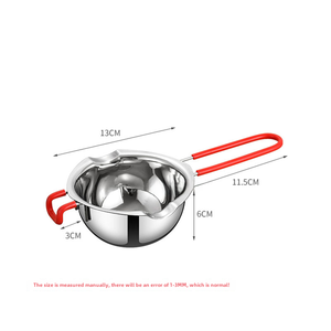 Pot à double chaudière en acier inoxydable <span class=keywords><strong>de</strong></span> style simple pour le savon, <span class=keywords><strong>la</strong></span> cire fondante au chocolat, le fromage et le beurre-pour fondre les ingrédients - Product Image 5