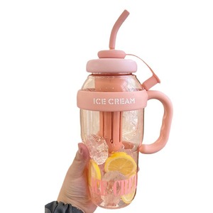 Vaso de Plástico de Gran Capacidad Lucky Belly con Tapa y Pajita para <span class=keywords><strong>Café</strong></span> Helado, Té, Jugo - Product Image 3