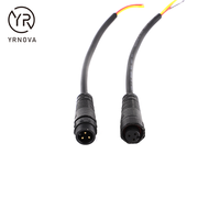 Connecteur de câble d'alimentation YRNOVA M12 IP67 étanche 2A 250V, 3 broches circulaires en cuivre, boîtier ABS/Nylon, mâle/femelle, pour éclairage LED