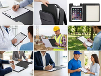 Portapapeles Plegable A4 Personalizado con Clip de Metal Inoxidable, Resistente al Agua, Ecológico, de Plástico PP Multifuncional
