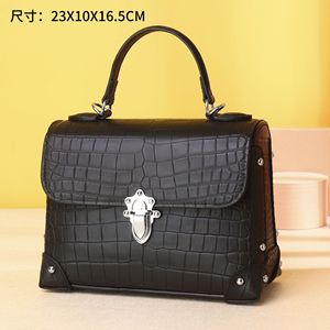 Carteras de <span class=keywords><strong>Mujer</strong></span> con Correa de Hombro, Forma Cuadrada, Diseño de Cocodrilo, Acabado Lujoso con Cierre de Solapa - Product Image 1
