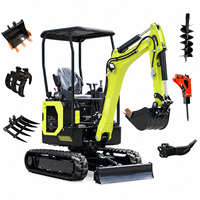 Pengiriman Gratis Excavator 1.2 Ton Mesin Kubota EPA Digger Pertanian Excavator Kecil 1 Ton 2 Ton Harga Mini Excavator Crawler