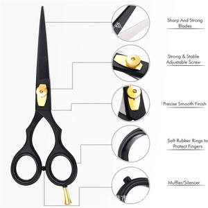 Tijeras Profesionales para Cabello de 6.0 Pulgadas, Acero Inoxidable, Cuchillas Afiladas, Cromadas, para Uso en Salones de Belleza - Product Image 1