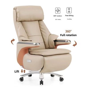 Sedia da Ufficio Ergonomica in Pelle di Alta Gamma, Regolazione Elettrica/Vocale, Comoda per Lunghe Ore di Seduta, Uso Domestico e Studio - Product Image 2
