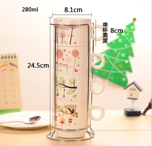 Promoción de <span class=keywords><strong>taza</strong></span> de café térmica, tazas apiladas de alta calidad, regalo promocional de cerámica, tamaño y forma modernos, <span class=keywords><strong>se</strong></span> pueden personalizar para fiestas - Product Image 2