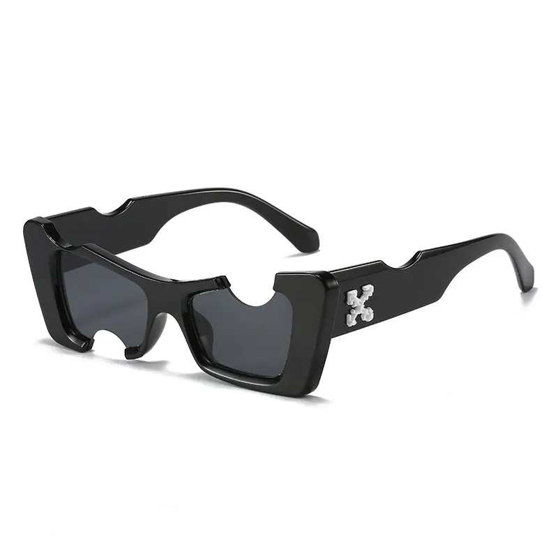 Ins hot off cat eye designer sunglasses women 2022 fashion uv400 lunettes-soleil wholesale custom logo shades eyewear