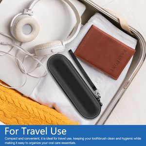 Estuche de transporte personalizado de EVA para cepillos de dientes eléctricos <span class=keywords><strong>Oral</strong></span>-<span class=keywords><strong>B</strong></span> Pro e <span class=keywords><strong>iO</strong></span>, bolsa de almacenamiento impermeable para viaje con bolsillo de malla y correa para la muñeca. - Product Image 5