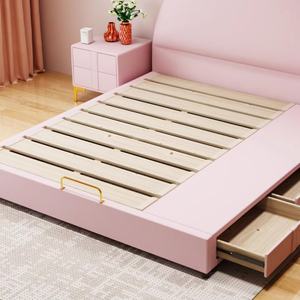 Современная простая настраиваемая односпальная кровать, замок мечты, ограждение для принцессы, кровать для девочек, удобная деревянная мебель для спальни - Product Image 2