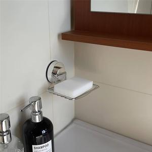 Jabonera Moderna de Acero Inoxidable sin Perforaciones con Ventosa, Soporte de Pared Impermeable para Drenaje, para Baño - Product Image 4