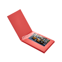 Conception personnalisée Laminage numérique mat CMJN Boîte vidéo en carton avec impression Carte postale à écran LCD pour le marketing commercial et la publicité