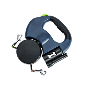 <strong>Double</strong>-Head Telescopic Pet Tractor Rope Leash Simple Accessories Nylon Ribbons Dog Walker Collar Fur One-Drag Two-Rope - Product Image 4