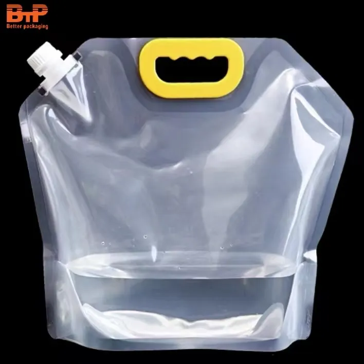 Cibo riutilizzabile di alta qualità/acqua/succo di frutta/olio/riso stand up beccuccio 2L/2.5L/5L/10L sacchetto doypack sacchetti di imballaggio in plastica