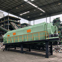 Crible rotatif sans arbre de rotation robuste pour le compost, la terre de surface, le sable et le gravier, idéal pour les usines de recyclage